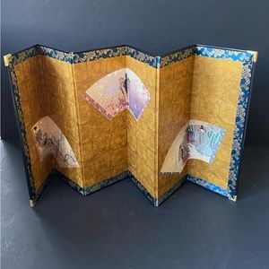 Byobu panel Japanese folding screen Sutras on fold